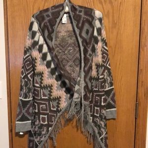 Gray and pink cardigan